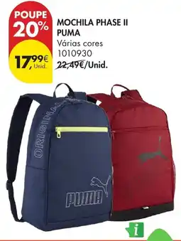 Pingo Doce Mochila phase ii puma promoção