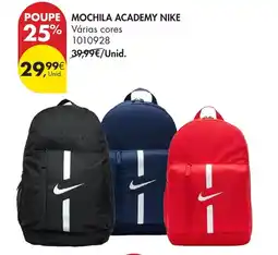 Pingo Doce Mochila academy nike promoção