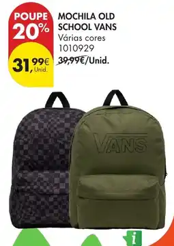 Pingo Doce Mochila old school vans promoção