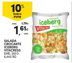 Continente salada crocante iceberg vitacress promoção
