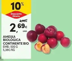 Continente Ameixa biológica continente bio promoção
