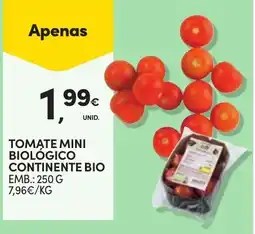 Continente Tomate mini biológico continente bio promoção