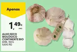 Continente Alho seco biológico continente bio promoção