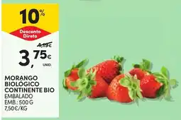 Continente Morango biológico continente bio promoção