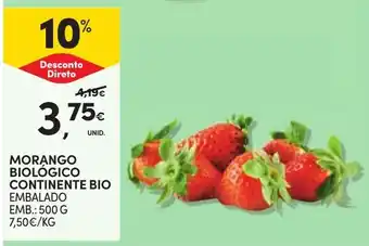 Continente Morango biológico continente bio promoção