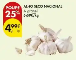 Pingo Doce Alho seco nacional promoção