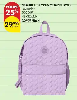 Pingo Doce Mochila campus moonflower lavender promoção
