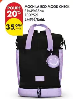 Pingo Doce Mochila eco mood check promoção