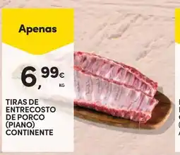 Continente Tiras de entrecosto de porco (piano) continente promoção