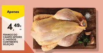 Continente Frango do campo inteiro c/ miúdos continente seleção promoção