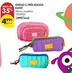 Pingo Doce Estojo c/três bolsos kayet promoção