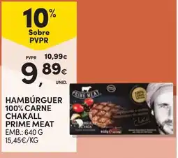 Continente Hambúrguer 100% carne chakall prime meat promoção