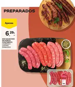 Continente Mix salsichas de porco continente churrasco lusitano promoção