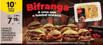 Continente Bifranga coxa de frango desossada temperada promoção