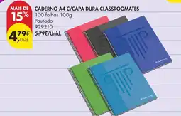Pingo Doce caderno a4 c/capa dura classroomates promoção