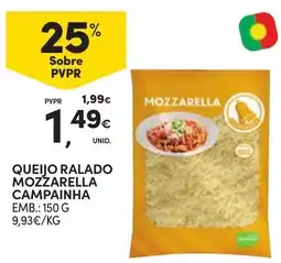 Continente Queijo ralado mozzarella campainha promoção