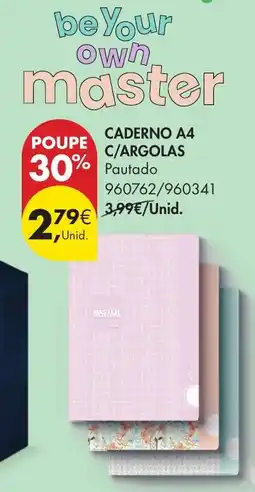 Pingo Doce caderno a4 c/argolas promoção