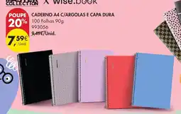 Pingo Doce caderno a4 c/argolas e capa dura promoção