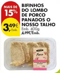 Pingo Doce Bifinhos do lombo de porco panados o nosso talho promoção