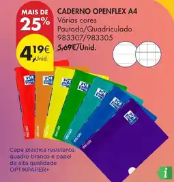 Pingo Doce Caderno openflex a4 promoção