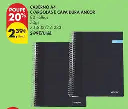 Pingo Doce Caderno a4 c/argolas e capa dura ancor promoção