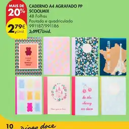 Pingo Doce Caderno a4 agrafado pp scoolmix promoção