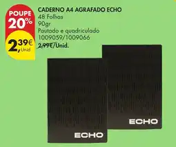 Pingo Doce caderno a4 agrafado echo promoção
