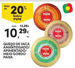 Continente Queijo de vaca amanteigado/apimentado/meio gordo paiva promoção