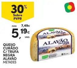 Continente Queijo curado c/ trufa negra alavão metades promoção
