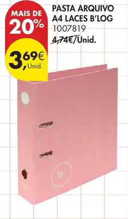 Pingo Doce pasta arquivo a4 laces b'log promoção