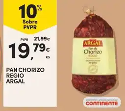Continente Pan chorizo regio argal promoção