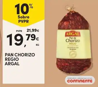 Continente Pan chorizo regio argal promoção