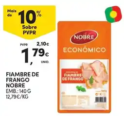 Continente Fiambre de frango nobre promoção