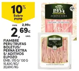 Continente Fiambre peru trufas boletus/ perna extra elpozo promoção