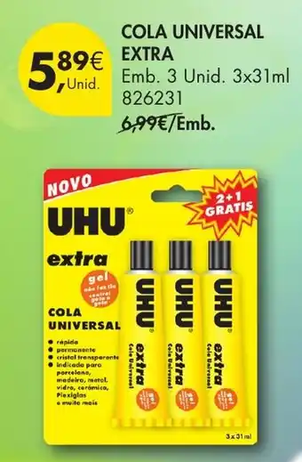 Pingo Doce Uhu extra cola universal promoção
