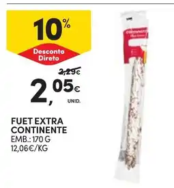 Continente Fuet extra continente promoção