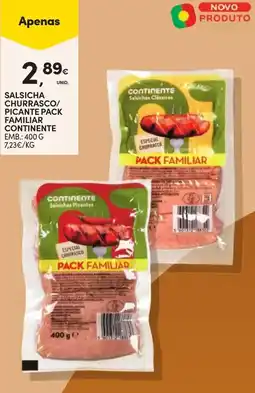 Continente Salsicha churrasco picante pack familiar continente promoção