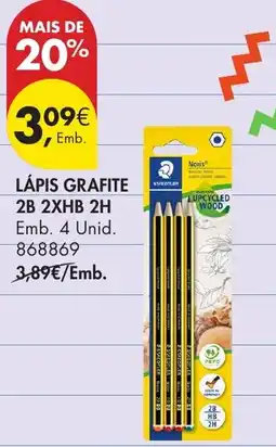 Pingo Doce Lápis grafite 2b 2xhb 2h promoção