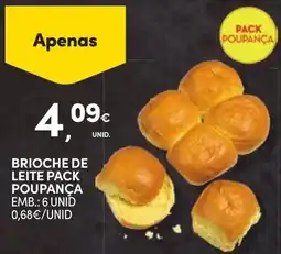 Continente Brioche de leite pack poupança promoção