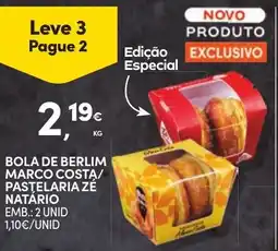 Continente Bola de berlim marco costa/ pastelaria zé natário promoção
