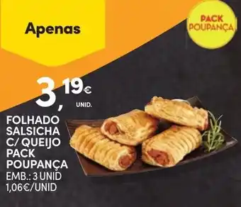 Continente Folhado salsicha c/ queijo pack poupança promoção