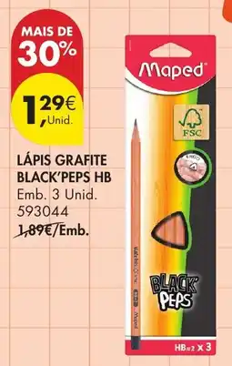 Pingo Doce Lápis grafite black'peps hb promoção