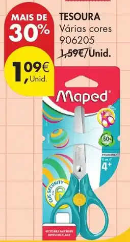 Pingo Doce Tesoura várias cores maped promoção