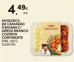 Continente Moqueca de camarão à baiana c/ arroz branco cozinha continente promoção