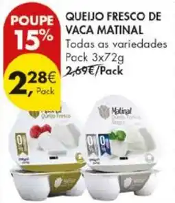 Pingo Doce Queijo fresco de vaca matinal promoção
