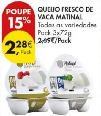 Pingo Doce Queijo fresco de vaca matinal promoção