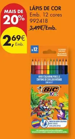 Pingo Doce Lápis de cor bic kids promoção