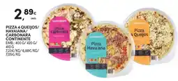 Continente Pizza 4 Queijos/ Havaiana/ Carbonara Continente promoção