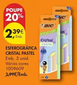 Pingo Doce bic esferográfica cristal pastel promoção