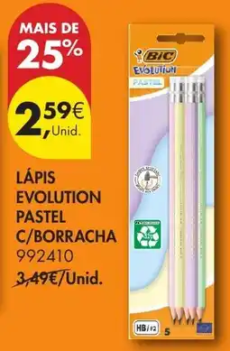 Pingo Doce Lápis evolution pastel c/borracha promoção